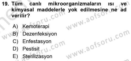 Temel Veteriner Farmakoloji ve Toksikoloji Dersi 2025 - 2026 Yılı (Vize) Ara Sınav Soruları 19. Soru