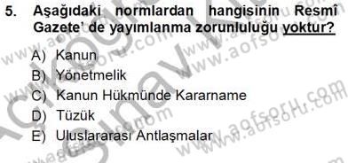 Veteriner Hizmetleri Mevzuatı ve Etik Dersi 2012 - 2013 Yılı (Vize) Ara Sınav Soruları 5. Soru