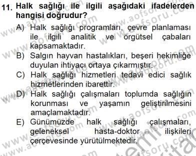 Veteriner Hizmetleri Mevzuatı ve Etik Dersi 2012 - 2013 Yılı (Final) Dönem Sonu Sınav Soruları 11. Soru