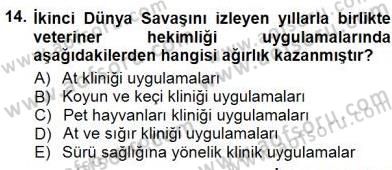 Veteriner Hizmetleri Mevzuatı ve Etik Dersi 2012 - 2013 Yılı (Final) Dönem Sonu Sınav Soruları 14. Soru