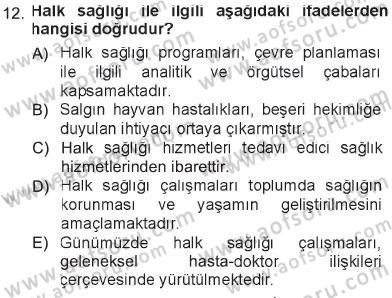 Veteriner Hizmetleri Mevzuatı ve Etik Dersi 2012 - 2013 Yılı Tek Ders Sınav Soruları 12. Soru
