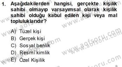 Veteriner Hizmetleri Mevzuatı ve Etik Dersi 2013 - 2014 Yılı (Vize) Ara Sınav Soruları 1. Soru
