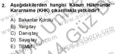 Veteriner Hizmetleri Mevzuatı ve Etik Dersi 2013 - 2014 Yılı (Vize) Ara Sınav Soruları 2. Soru