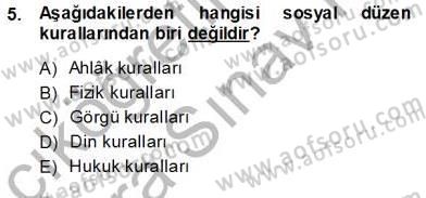 Veteriner Hizmetleri Mevzuatı ve Etik Dersi 2013 - 2014 Yılı (Vize) Ara Sınav Soruları 5. Soru