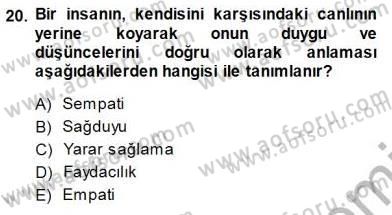 Veteriner Hizmetleri Mevzuatı ve Etik Dersi 2013 - 2014 Yılı (Final) Dönem Sonu Sınav Soruları 20. Soru