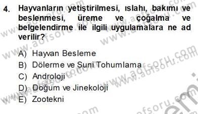 Veteriner Hizmetleri Mevzuatı ve Etik Dersi 2013 - 2014 Yılı (Final) Dönem Sonu Sınav Soruları 4. Soru