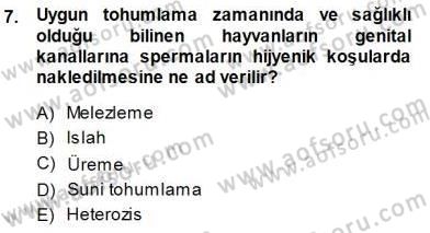 Veteriner Hizmetleri Mevzuatı ve Etik Dersi 2013 - 2014 Yılı (Final) Dönem Sonu Sınav Soruları 7. Soru