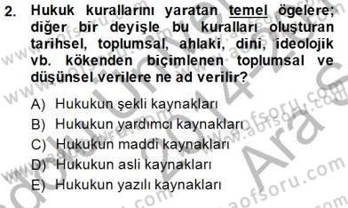 Veteriner Hizmetleri Mevzuatı ve Etik Dersi 2014 - 2015 Yılı (Vize) Ara Sınav Soruları 2. Soru