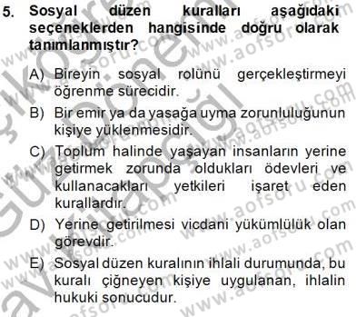 Veteriner Hizmetleri Mevzuatı ve Etik Dersi 2014 - 2015 Yılı (Vize) Ara Sınav Soruları 5. Soru