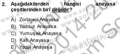 Veteriner Hizmetleri Mevzuatı ve Etik Dersi 2014 - 2015 Yılı (Final) Dönem Sonu Sınav Soruları 2. Soru