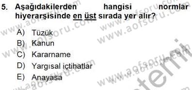 Veteriner Hizmetleri Mevzuatı ve Etik Dersi 2015 - 2016 Yılı (Vize) Ara Sınav Soruları 5. Soru