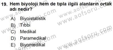 Veteriner Hizmetleri Mevzuatı ve Etik Dersi 2015 - 2016 Yılı (Final) Dönem Sonu Sınav Soruları 19. Soru