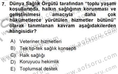 Veteriner Hizmetleri Mevzuatı ve Etik Dersi 2015 - 2016 Yılı (Final) Dönem Sonu Sınav Soruları 7. Soru