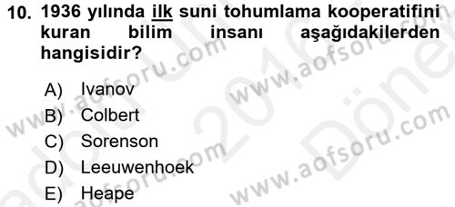 Veteriner Hizmetleri Mevzuatı ve Etik Dersi 2016 - 2017 Yılı (Final) Dönem Sonu Sınav Soruları 10. Soru