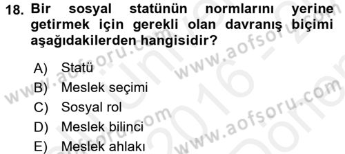 Veteriner Hizmetleri Mevzuatı ve Etik Dersi 2016 - 2017 Yılı (Final) Dönem Sonu Sınav Soruları 18. Soru