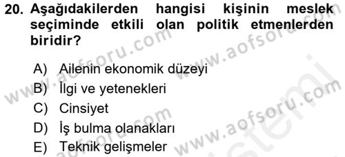 Veteriner Hizmetleri Mevzuatı ve Etik Dersi 2016 - 2017 Yılı (Final) Dönem Sonu Sınav Soruları 20. Soru
