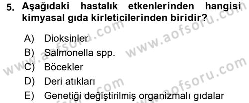Veteriner Hizmetleri Mevzuatı ve Etik Dersi 2017 - 2018 Yılı 3 Ders Sınav Soruları 5. Soru