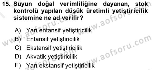 Veteriner Hizmetleri Mevzuatı ve Etik Dersi 2017 - 2018 Yılı (Final) Dönem Sonu Sınav Soruları 15. Soru