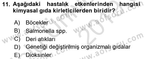 Veteriner Hizmetleri Mevzuatı ve Etik Dersi 2018 - 2019 Yılı 3 Ders Sınav Soruları 11. Soru