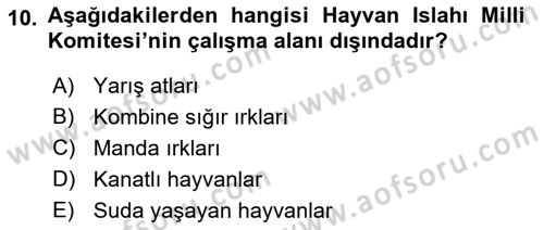 Veteriner Hizmetleri Mevzuatı ve Etik Dersi 2018 - 2019 Yılı (Final) Dönem Sonu Sınav Soruları 10. Soru