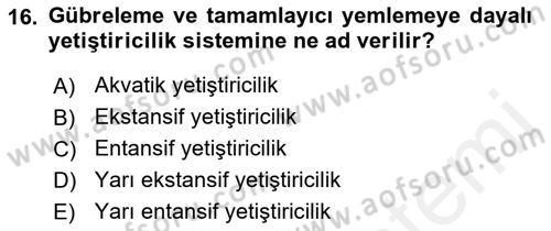 Veteriner Hizmetleri Mevzuatı ve Etik Dersi 2018 - 2019 Yılı (Final) Dönem Sonu Sınav Soruları 16. Soru