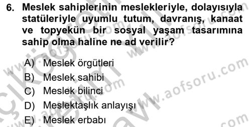 Veteriner Hizmetleri Mevzuatı ve Etik Dersi 2018 - 2019 Yılı Yaz Okulu Sınav Soruları 6. Soru