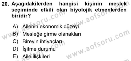 Veteriner Hizmetleri Mevzuatı ve Etik Dersi 2019 - 2020 Yılı (Final) Dönem Sonu Sınav Soruları 20. Soru
