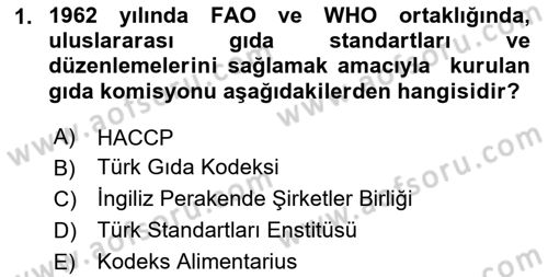Veteriner Hizmetleri Mevzuatı ve Etik Dersi 2020 - 2021 Yılı Yaz Okulu Sınav Soruları 1. Soru