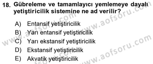 Veteriner Hizmetleri Mevzuatı ve Etik Dersi 2020 - 2021 Yılı Yaz Okulu Sınav Soruları 18. Soru