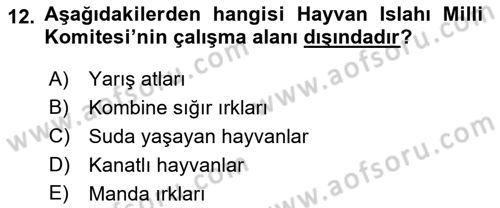 Veteriner Hizmetleri Mevzuatı ve Etik Dersi 2021 - 2022 Yılı (Final) Dönem Sonu Sınav Soruları 12. Soru