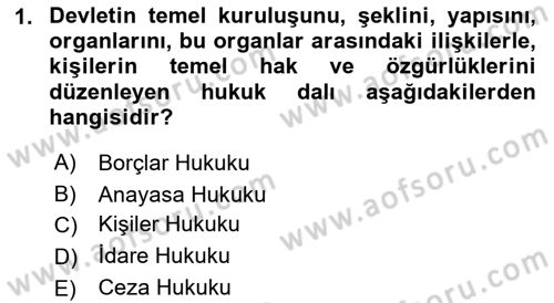 Veteriner Hizmetleri Mevzuatı ve Etik Dersi 2022 - 2023 Yılı (Final) Dönem Sonu Sınav Soruları 1. Soru