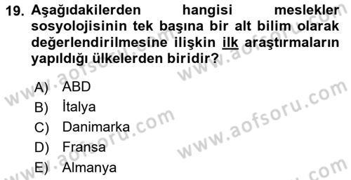 Veteriner Hizmetleri Mevzuatı ve Etik Dersi 2022 - 2023 Yılı (Final) Dönem Sonu Sınav Soruları 19. Soru
