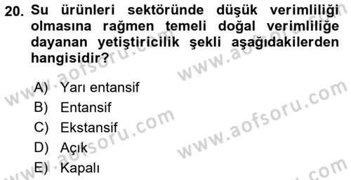 Veteriner Hizmetleri Mevzuatı ve Etik Dersi 2022 - 2023 Yılı Yaz Okulu Sınav Soruları 20. Soru