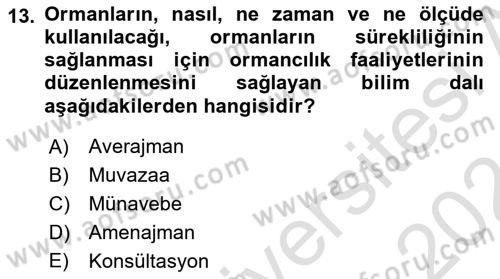 Veteriner Hizmetleri Mevzuatı ve Etik Dersi 2023 - 2024 Yılı (Final) Dönem Sonu Sınav Soruları 13. Soru