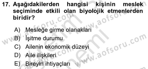 Veteriner Hizmetleri Mevzuatı ve Etik Dersi 2023 - 2024 Yılı (Final) Dönem Sonu Sınav Soruları 17. Soru