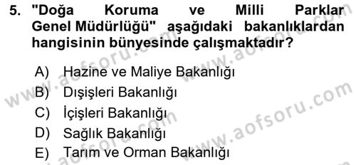 Veteriner Hizmetleri Mevzuatı ve Etik Dersi 2023 - 2024 Yılı Yaz Okulu Sınav Soruları 5. Soru