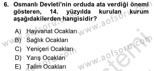 Veteriner Hizmetleri Mevzuatı ve Etik Dersi 2023 - 2024 Yılı Yaz Okulu Sınav Soruları 6. Soru