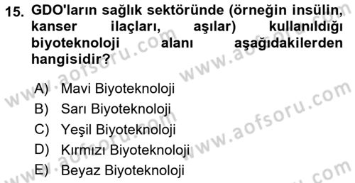 Veteriner Hizmetleri Mevzuatı ve Etik Dersi 2025 - 2026 Yılı (Final) Dönem Sonu Sınav Soruları 15. Soru