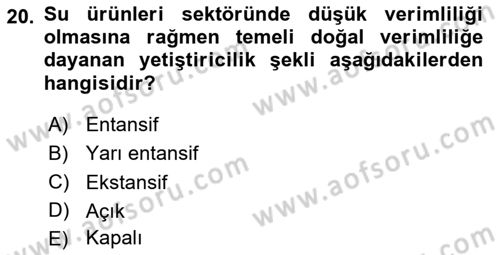 Veteriner Hizmetleri Mevzuatı ve Etik Dersi 2025 - 2026 Yılı Yaz Okulu Sınav Soruları 20. Soru