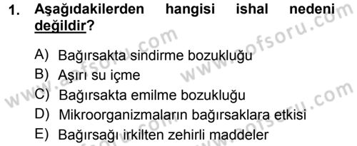Temel Klinik Bilgisi Dersi 2012 - 2013 Yılı (Vize) Ara Sınav Soruları 1. Soru