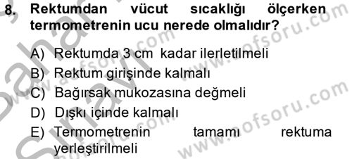 Temel Klinik Bilgisi Dersi 2014 - 2015 Yılı (Vize) Ara Sınavı 8. Soru