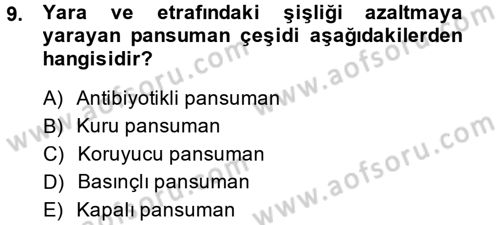 Temel Klinik Bilgisi Dersi 2014 - 2015 Yılı (Vize) Ara Sınavı 9. Soru