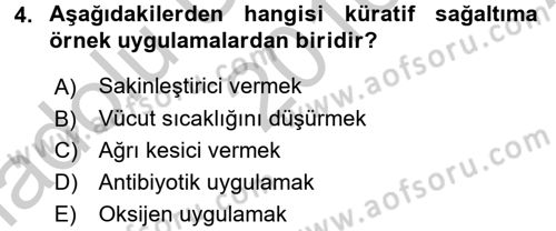 Temel Klinik Bilgisi Dersi 2016 - 2017 Yılı (Vize) Ara Sınavı 4. Soru