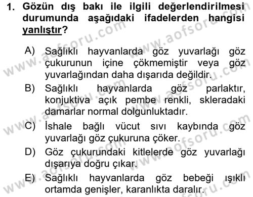 Temel Klinik Bilgisi Dersi 2016 - 2017 Yılı (Final) Dönem Sonu Sınav Soruları 1. Soru