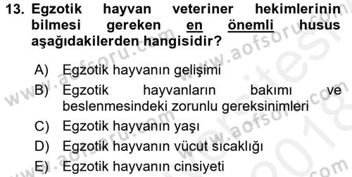 Temel Klinik Bilgisi Dersi 2017 - 2018 Yılı (Final) Dönem Sonu Sınav Soruları 13. Soru