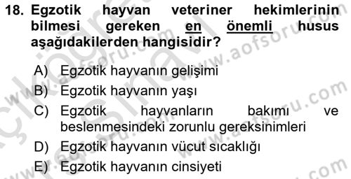 Temel Klinik Bilgisi Dersi 2018 - 2019 Yılı 3 Ders Sınav Soruları 18. Soru