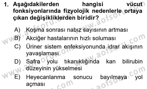 Temel Klinik Bilgisi Dersi 2018 - 2019 Yılı (Vize) Ara Sınav Soruları 1. Soru