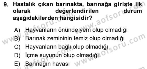 Temel Klinik Bilgisi Dersi 2018 - 2019 Yılı (Final) Dönem Sonu Sınavı 9. Soru