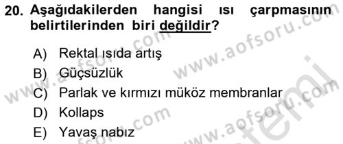 Temel Klinik Bilgisi Dersi 2022 - 2023 Yılı Yaz Okulu Sınav Soruları 20. Soru
