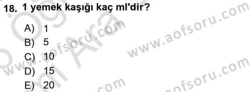 Temel Klinik Bilgisi Dersi 2025 - 2026 Yılı (Vize) Ara Sınav Soruları 18. Soru